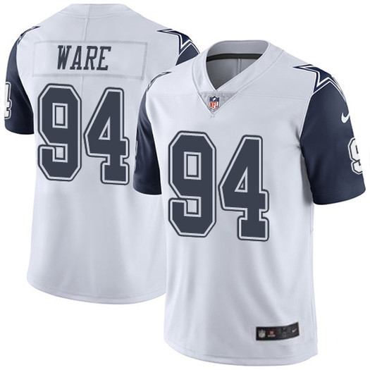 Men's Dallas Cowboys #94 DeMarcus Ware White Vapor Limited Stitched Jersey - Click Image to Close